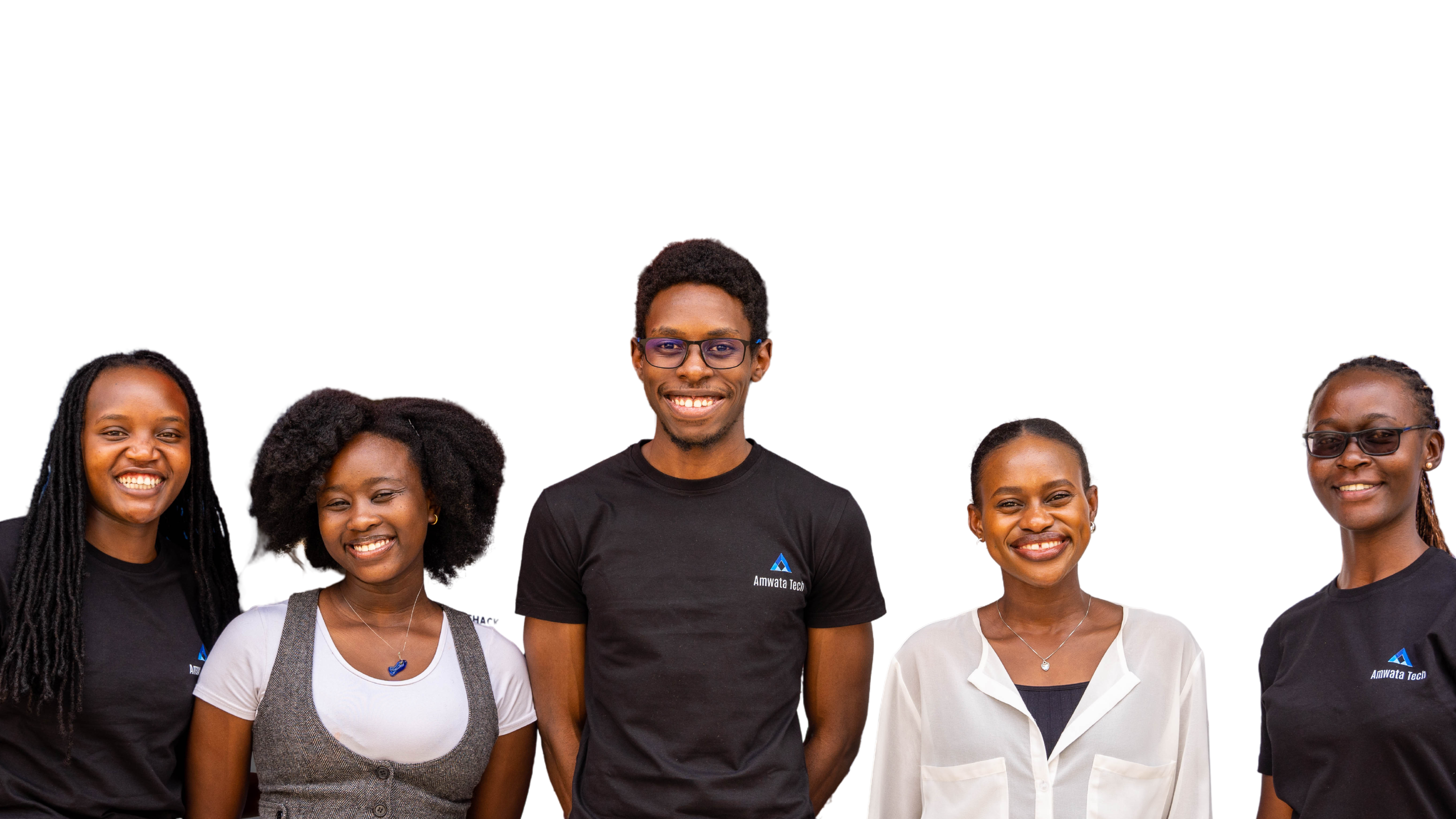 Amwata Tech Team Photo with the team smiling at the camera